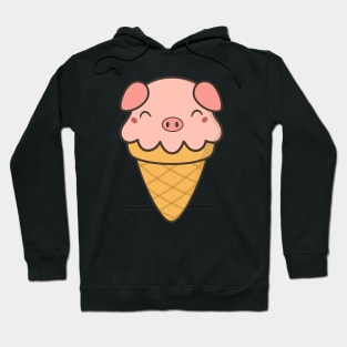 Appetizing Kawaii Cute Pig Ice Cream Hoodie